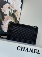 CHANEL BOY 25S 25 CM IN BLACK LAMBSKIN - Image 15