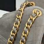 CC 25 HANDBAG 30 IN NATURAL GREY SUEDE GOLD HARDWARE - Image 15