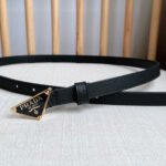 PRADA 25S BELT 15 MM IN BLACK CALFSKIN 598410 - Image 12