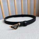 PRADA 25S BELT 15 MM IN BLACK CALFSKIN 598410 - Image 9