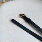 PRADA 25S BELT 15 MM IN BLACK CALFSKIN 598410 - Image 6