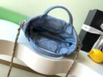 CHANEL 25S MAXI BOW BAG 26 IN BLUE DENIM WITH GOLD HARDWARE - Image 15