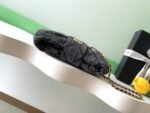 CHANEL 25S MAXI BOW BAG 26 IN DARK GREY DENIM WITH GOLD HARDWARE - Image 9