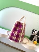 CHANEL 25S SHOPPING BAG 40 IN DARK PINK MIX WHITE TWEED - Image 14