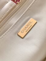 CHANEL 25S SHOPPING BAG 40 IN DARK PINK MIX WHITE TWEED - Image 17