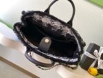 CHANEL 25S SHOPPING BAG 40 IN BLACK MIX GREY TWEED - Image 3