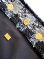CHANEL 25S SHOPPING BAG 40 IN BLACK MIX GREY TWEED - Image 15