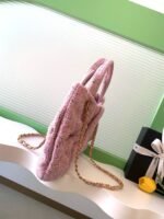 CHANEL 25S BOW BAG 38 IN PINK TWEED WITH GOLD HARDWARE - Image 4