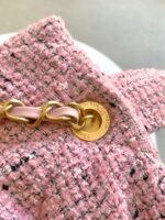 CHANEL 25S BOW BAG 38 IN PINK TWEED WITH GOLD HARDWARE - Image 2
