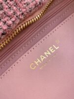 CHANEL 25S BOW BAG 38 IN PINK TWEED WITH GOLD HARDWARE - Image 8