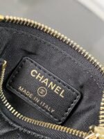 CHANEL 25S CLUTCH WITH CHAIN 20 CM IN BLACK LAMBSKIN WITH GOLD HARDWARE - Image 12