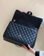 25S CHANEL CLASSIC JUMBO BAG 38 IN BLACK LAMBSKIN - Image 13