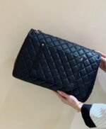 25S CHANEL CLASSIC JUMBO BAG 38 IN BLACK LAMBSKIN - Image 2