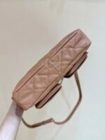 CHANEL 25S HIPPIE HOBO POSTMAN BAG 30 IN WARM TAUPE CALFSKIN GOLD HARDWARE - Image 15