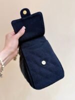 CC 25 HANDBAG 30 IN DARK BLUE DENIM GOLD HARDWARE - Image 18