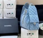 CC 25 HANDBAG 40 IN BLUE DENIM GOLD HARDWARE - Image 3