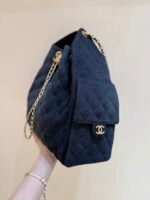 CC 25 HANDBAG 40 IN BLACK DENIM GOLD HARDWARE - Image 5