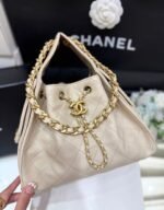 CC 25 HANDBAG IN CREAM 30 GRAINED CALFSKIN GOLD HARDWARE - Image 12