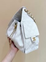 CC 25 HANDBAG IN WHITE 30 GRAINED CALFSKIN GOLD HARDWARE - Image 3