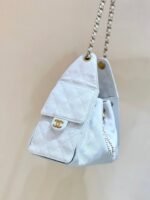CC 25 HANDBAG IN WHITE 30 GRAINED CALFSKIN GOLD HARDWARE - Image 14