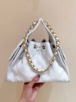 CC 25 HANDBAG IN WHITE 30 GRAINED CALFSKIN GOLD HARDWARE - Image 15