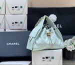 CHANEL 25S HANDBAG IN PALE CYAN 30 CALFSKIN GOLD HARDWARE - Image 12