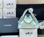 CHANEL 25S HANDBAG IN PALE CYAN 30 CALFSKIN GOLD HARDWARE - Image 11
