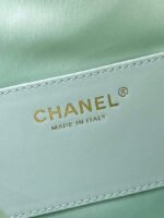 CHANEL 25S HANDBAG IN PALE CYAN 40 GRAINED CALFSKIN GOLD HARDWARE - Image 7
