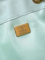 CHANEL 25S HANDBAG IN PALE CYAN 40 GRAINED CALFSKIN GOLD HARDWARE - Image 17