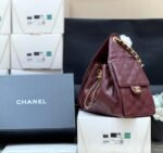 CHANEL 25S HANDBAG IN ROSSO ANCORA RED 30 GRAINED CALFSKIN GOLD HARDWARE - Image 8