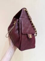 CHANEL 25S HANDBAG IN ROSSO ANCORA RED 30 GRAINED CALFSKIN GOLD HARDWARE - Image 12