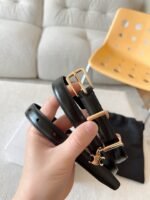 CELINE 25S BELT 18MM IN BLACK ELEGANT CHARM TAURILLON GOLD HARDWARE 585792 - Image 11