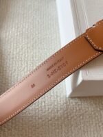 CELINE 25S BELT 25MM IN BROWN CALFSKIN SILVER HARDWARE 561793 - Image 17
