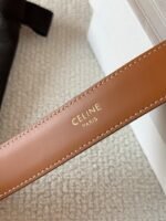 CELINE 25S BELT 25MM IN BROWN CALFSKIN SILVER HARDWARE 561793 - Image 18