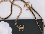 CHAIN BELT IN GOLD METAL INTERWOVEN WITH CALFSKIN STRAPS - Image 6
