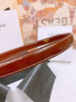 CELINE 25S BELT 18MM WITH ARC DE TRIOMPHE BUCKLE IN BURNT UMBER 571505 - Image 6