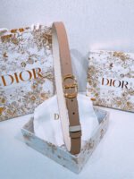 DIOR 25S BELT 20 MM IN LIGHT BEIGE BROWN CALFSKIN 572903 - Image 12