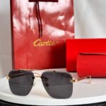 SANTOS SQUARE FRAME SUNGLASSES 524492 IN METAL AND WOODEN - Image 16