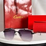 SANTOS SQUARE FRAME SUNGLASSES 524492 IN METAL AND WOODEN - Image 12