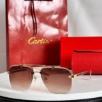 SANTOS SQUARE FRAME SUNGLASSES 524492 IN METAL AND WOODEN - Image 6