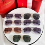 SANTOS SQUARE FRAME SUNGLASSES 524492 IN METAL AND WOODEN - Image 17